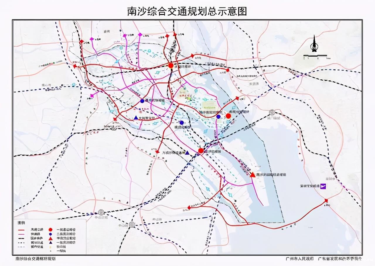 《南沙综合交通枢纽规划(20202035年)》总示意图