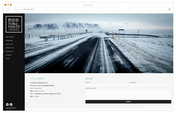 黑色瀑布流效果的摄影/企业网站/工作室类响应式网站 自助建站 黑色瀑布流效果的摄影/企业网站/工作室类响应式网站 自助建站