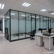 厂房玻璃隔断墙办公高间隔双玻璃百叶窗隔音玻璃门阳光房