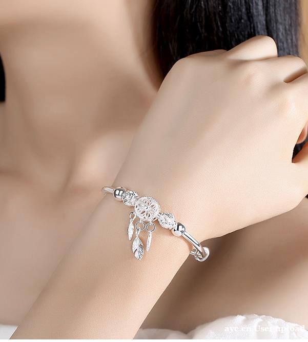 斜杆掌柜转运礼捕梦网999银手镯 守护你的每一刻 斜杆掌柜转运礼捕梦网999银手镯 守护你的每一刻