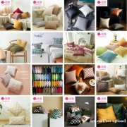 棉麻抱枕 鹿皮绒抱枕 雪尼尔抱枕