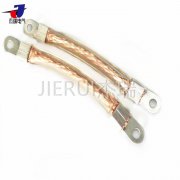 定制幕墙防雷铜导线T2紫铜导电带软连接 双孔柔性导电铜索/锁