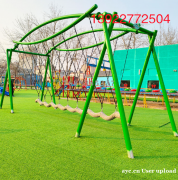 小区儿童滑梯爬网无动力游乐非标设备