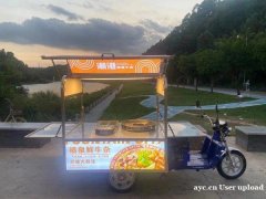 番禺夜市美食街铁板鱿鱼铁板串串餐车设计