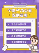 个体户VS公司,你真的懂他们的区别吗? 个体户VS公司,你真的懂他们的区别吗?