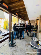 伟而特解决了度假酒店户外取暖问题​