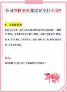 公司股权变更都需要交什么税?