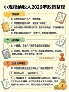 广州2026年小规模纳税人税收政策 广州2026年小规模纳税人税收政策